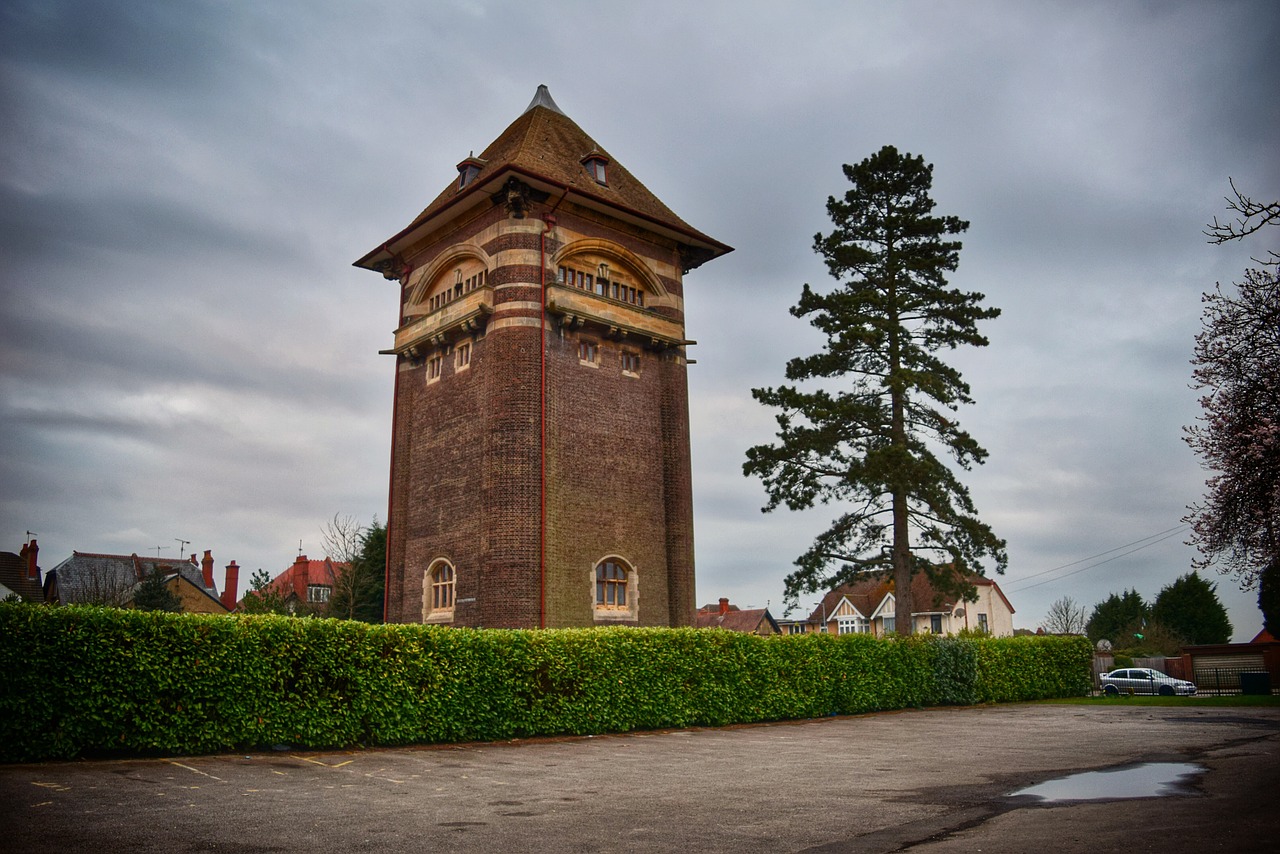 tower trees road free photo