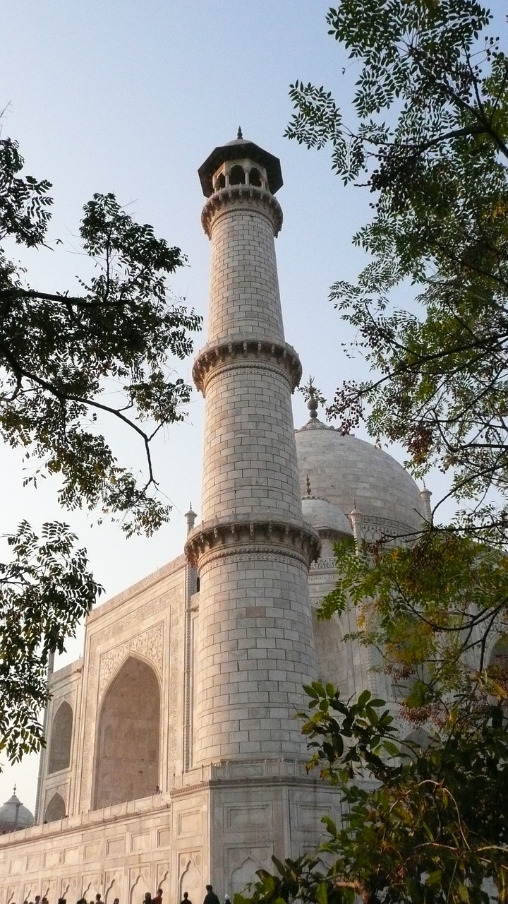 tower india taj mahal free photo