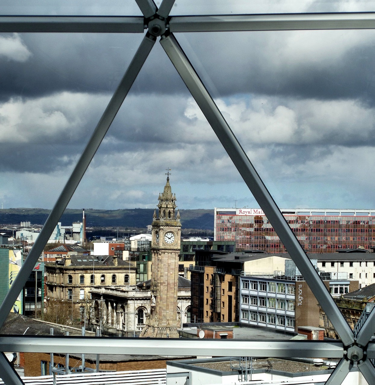 tower the view through the window belfast free photo