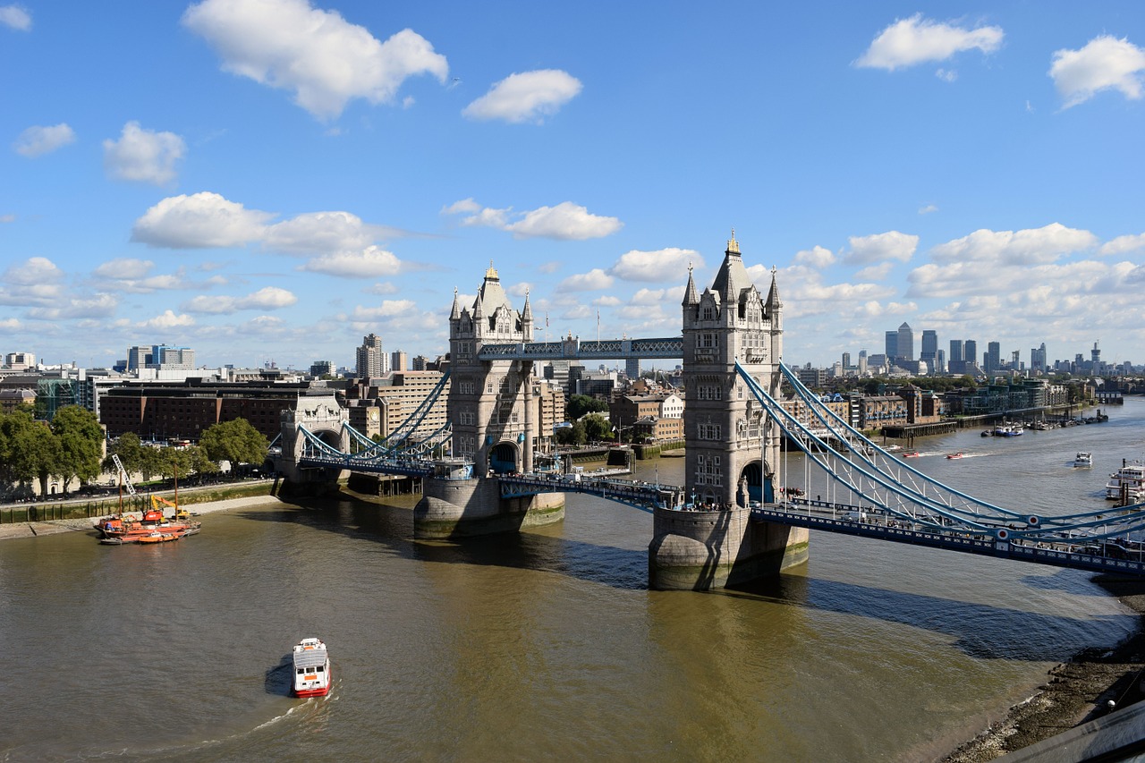 tower bridge london skyline free photo