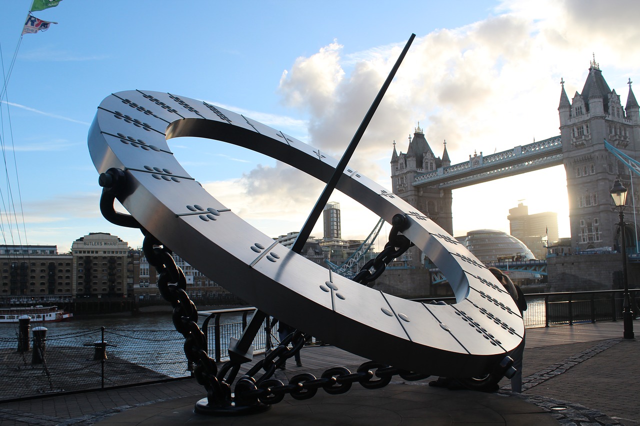 tower bridge london sundial free photo