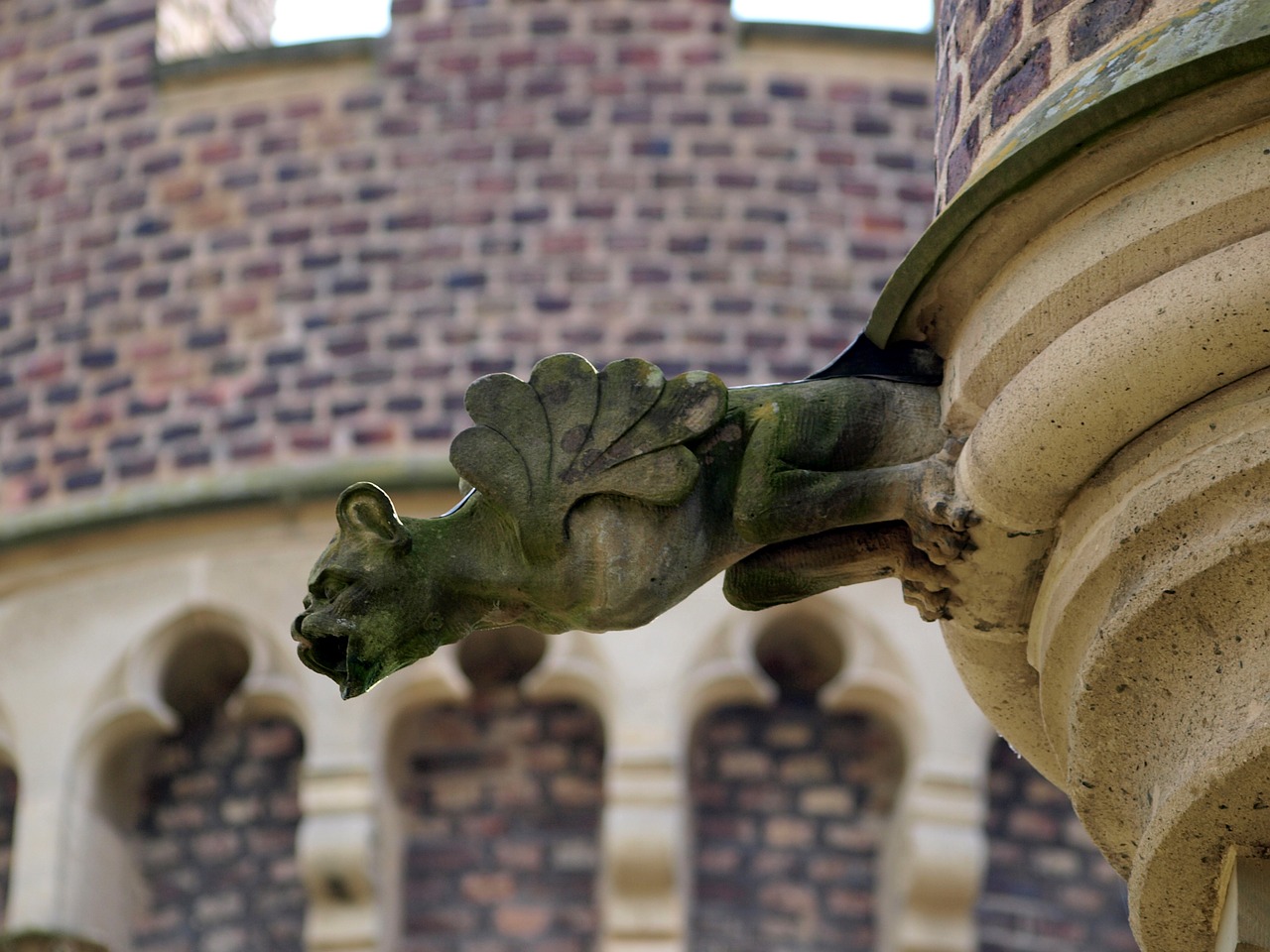 tower guardian castle gargoyle free photo