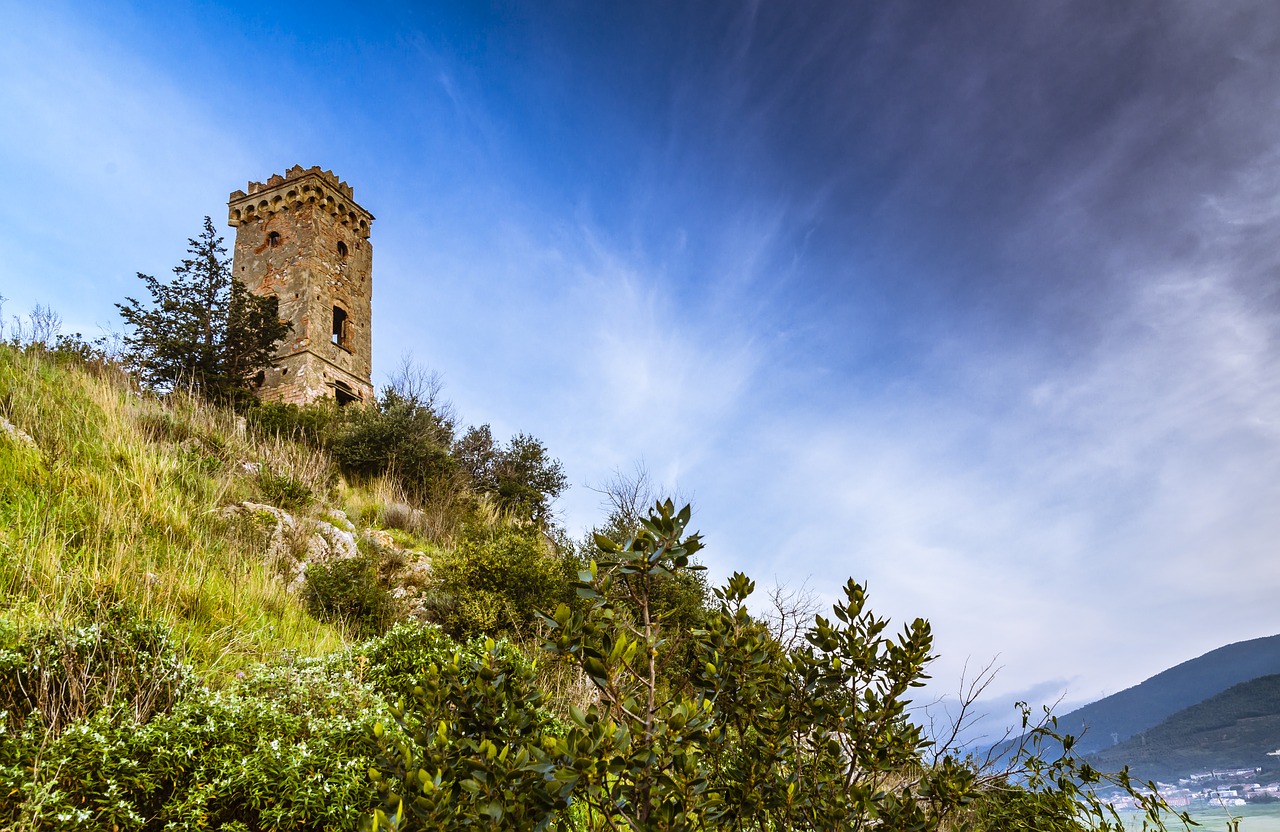 tower of caprona landscape tuscany free photo