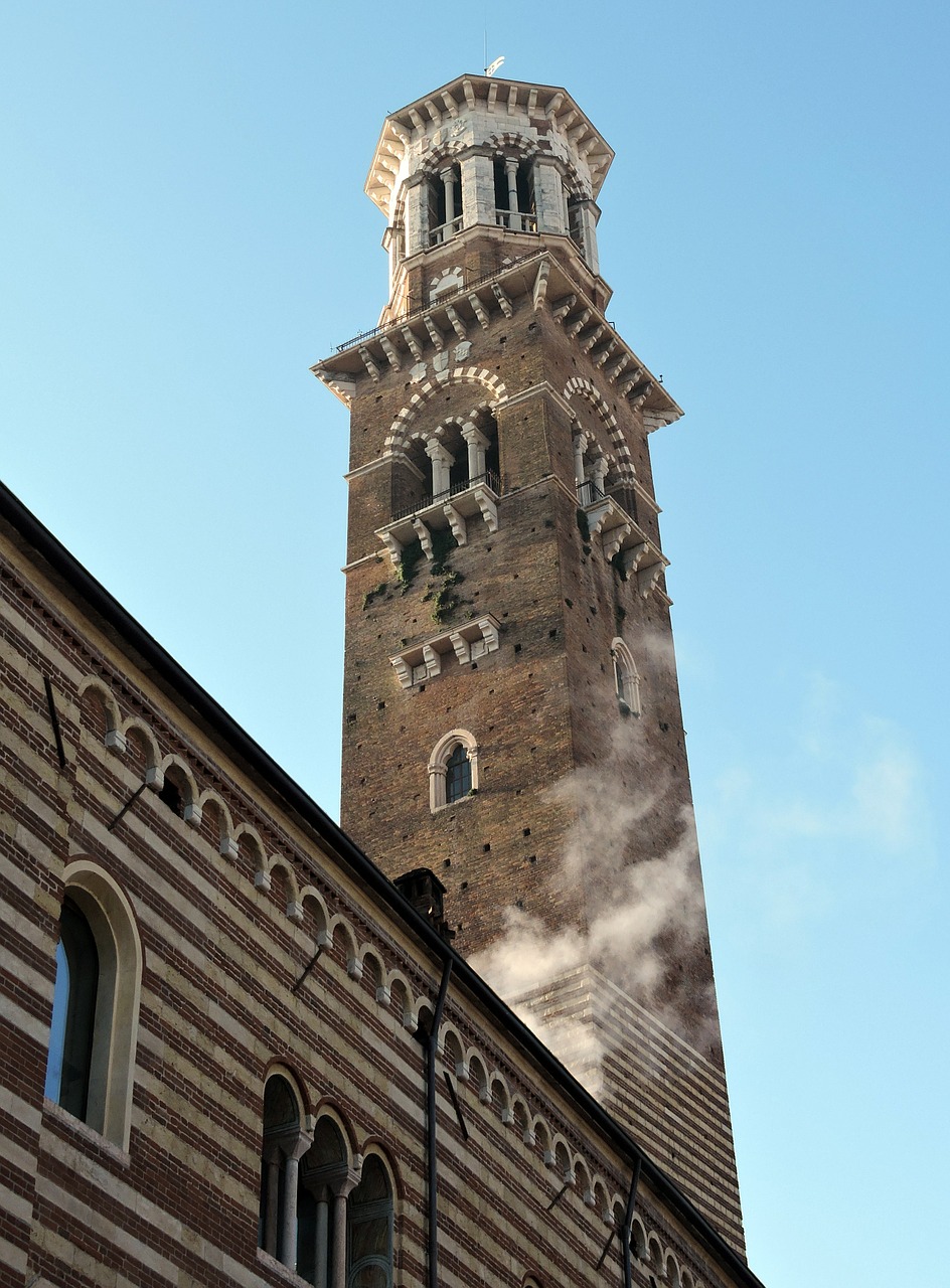 tower of lamberti verona italy free photo
