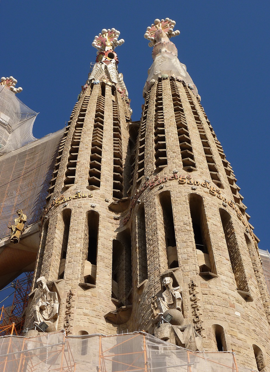 towers holy family barcelona free photo