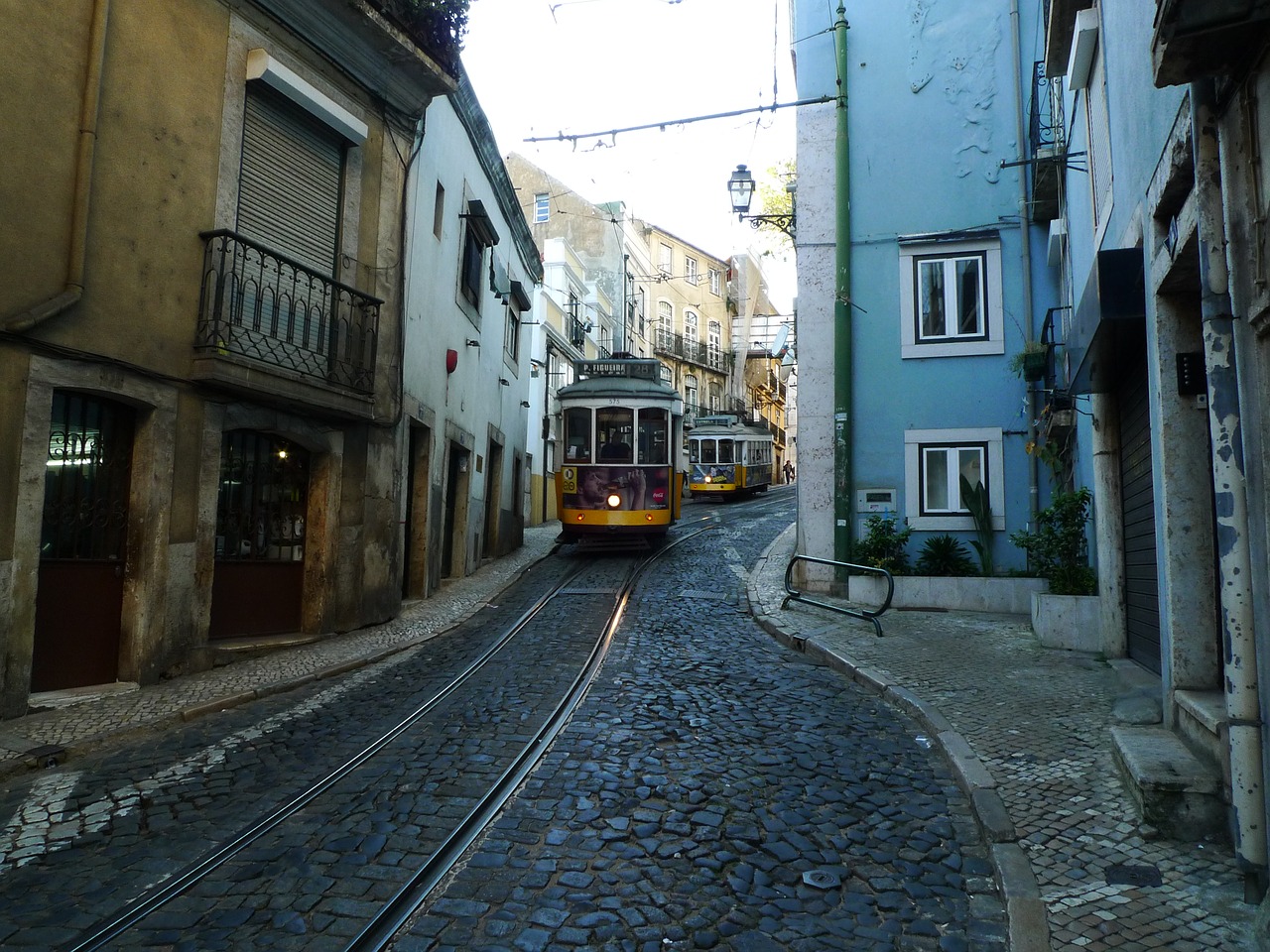 town lisbon tram free photo