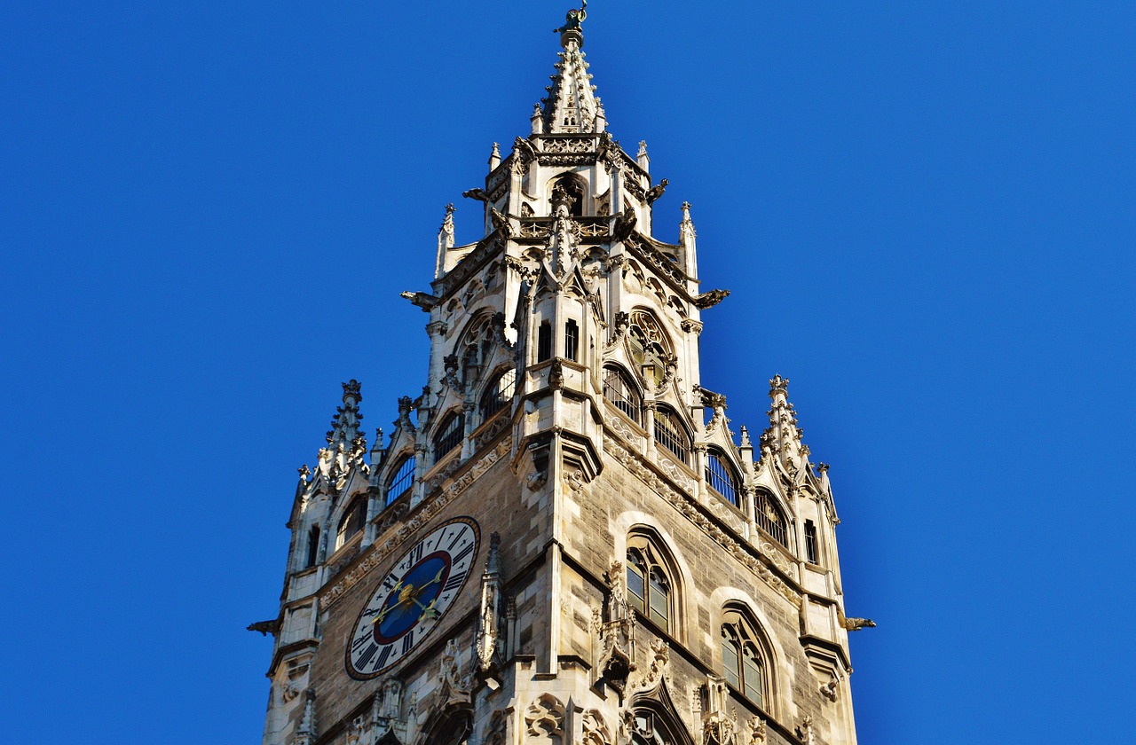 town hall munich spire free photo