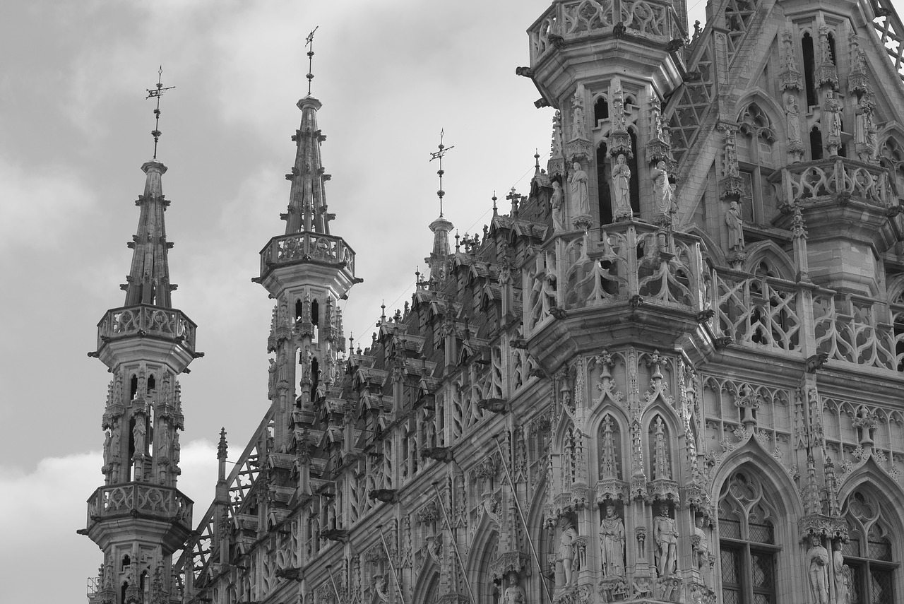 town hall leuven gothic architecture free photo