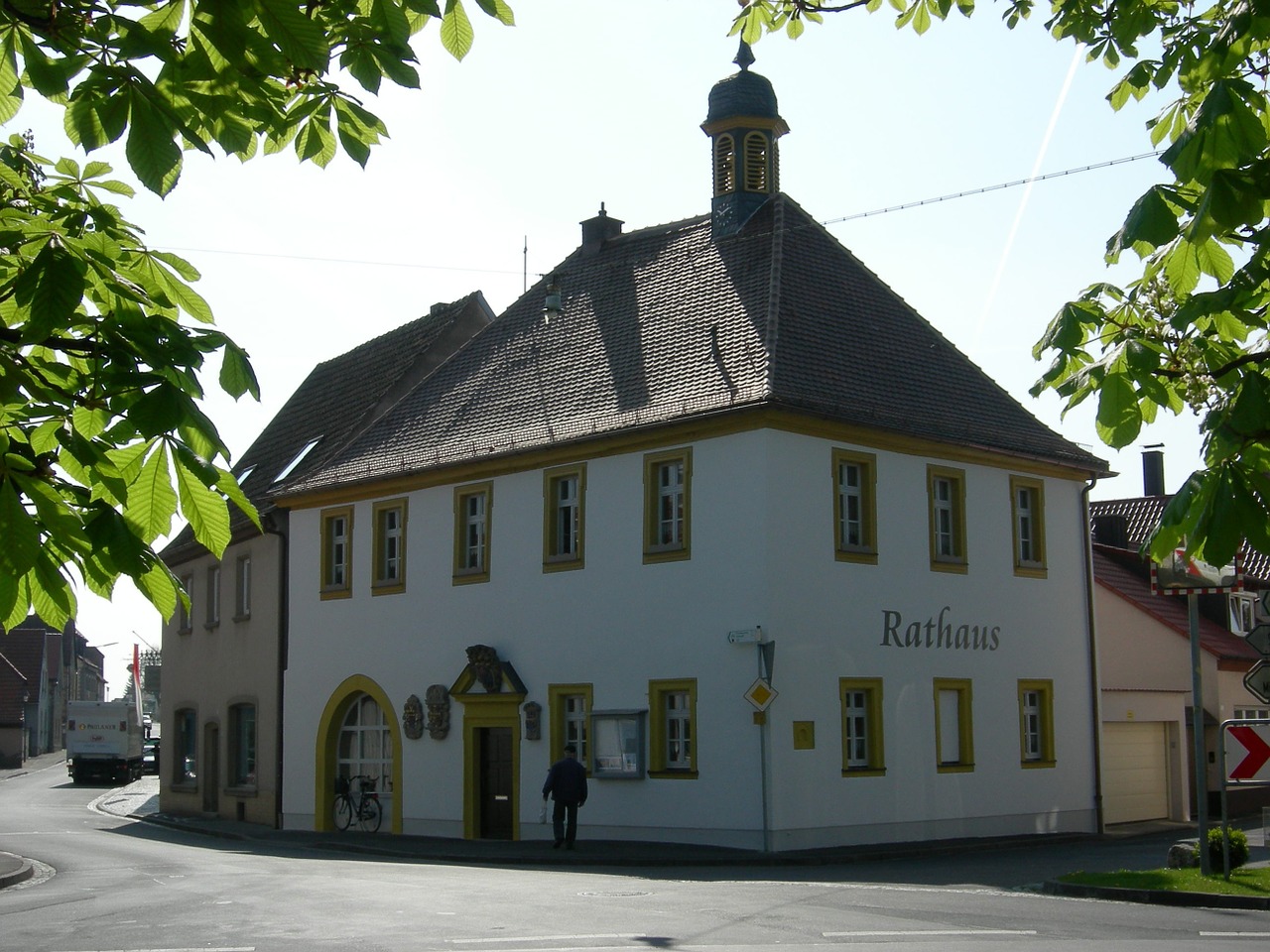 town hall schwarzach am main lower franconia free photo