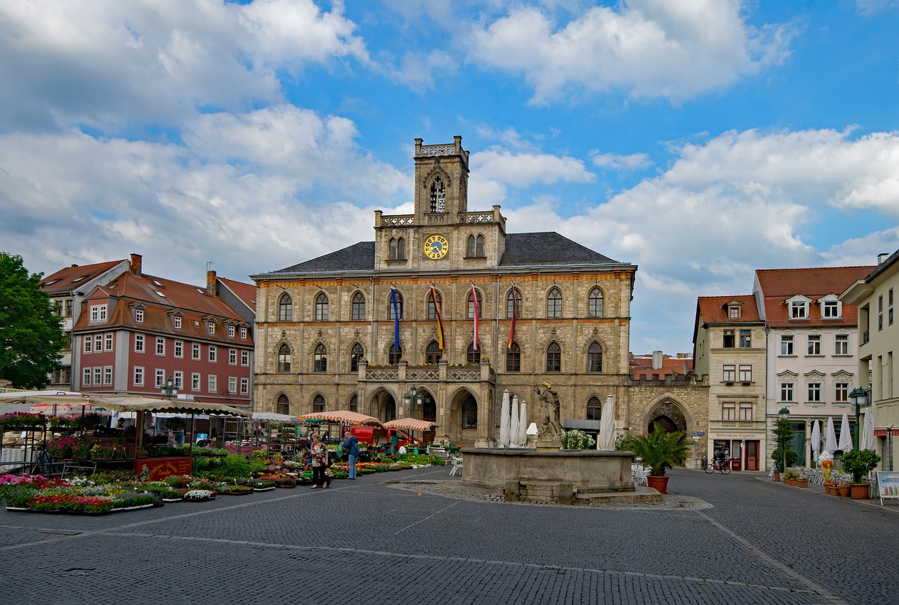 town hall weimar thuringia germany free photo