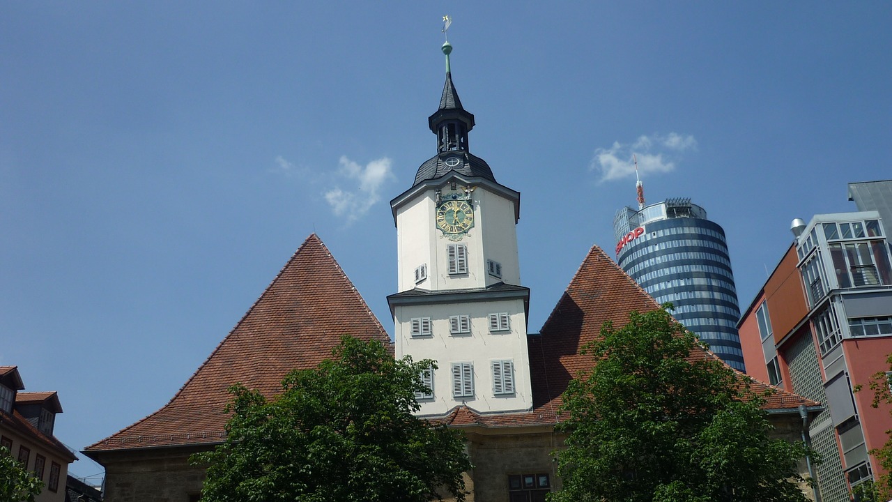 town hall clock tower landmark free photo