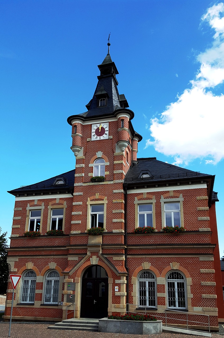 town hall building brick construction free photo