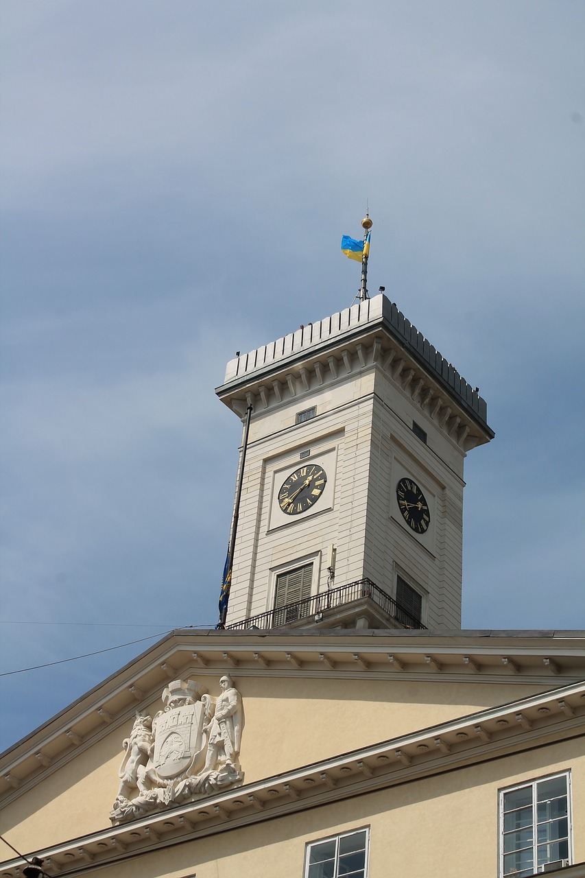 town hall  market square  ukraine free photo