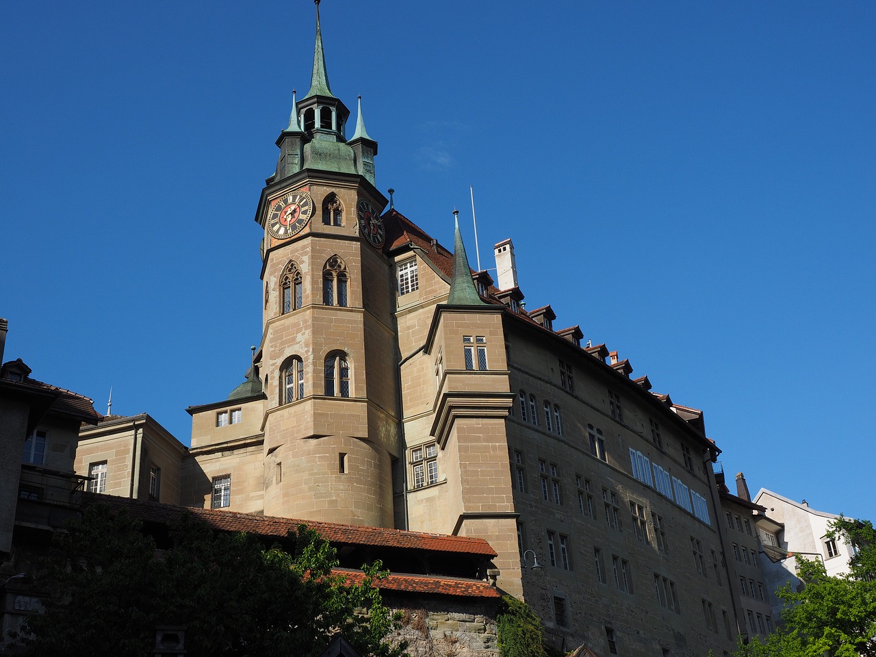 town hall  fribourg  city free photo