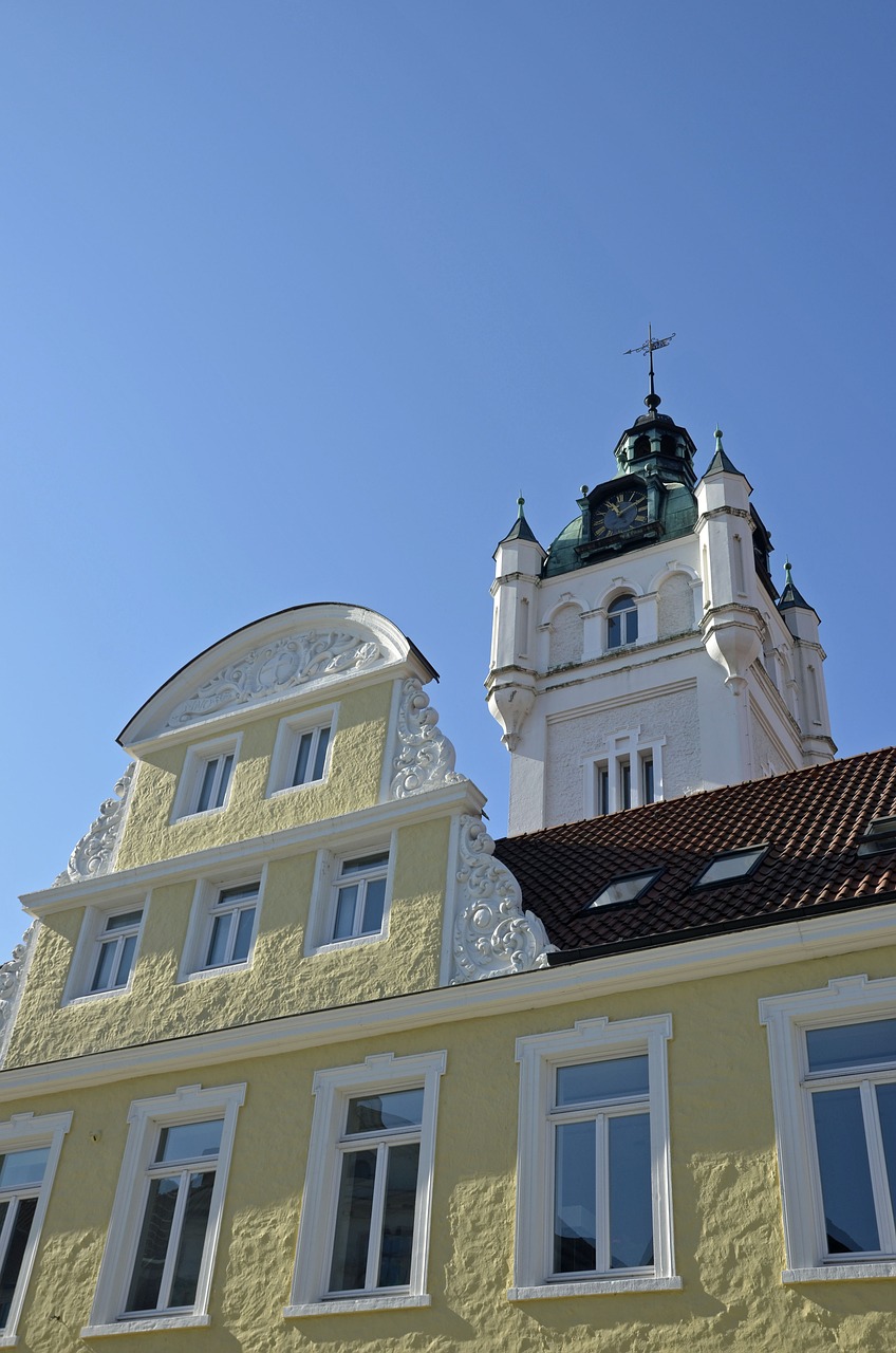 town hall tower building free photo