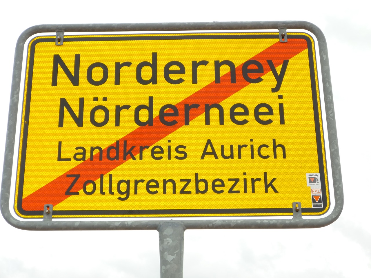 town sign norderney stationary free photo