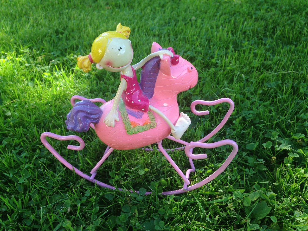 toy girl horse free photo