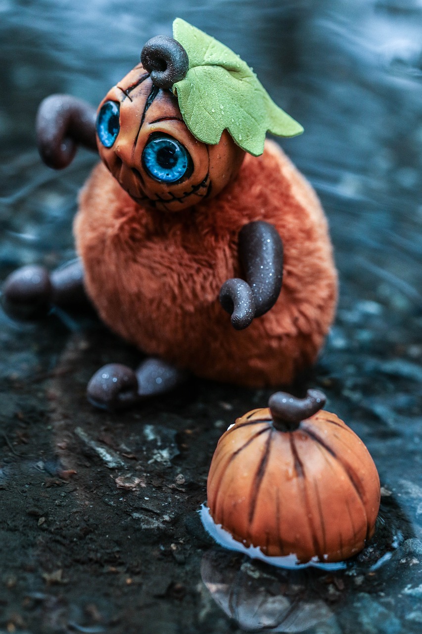 toy figure pumpkin free photo