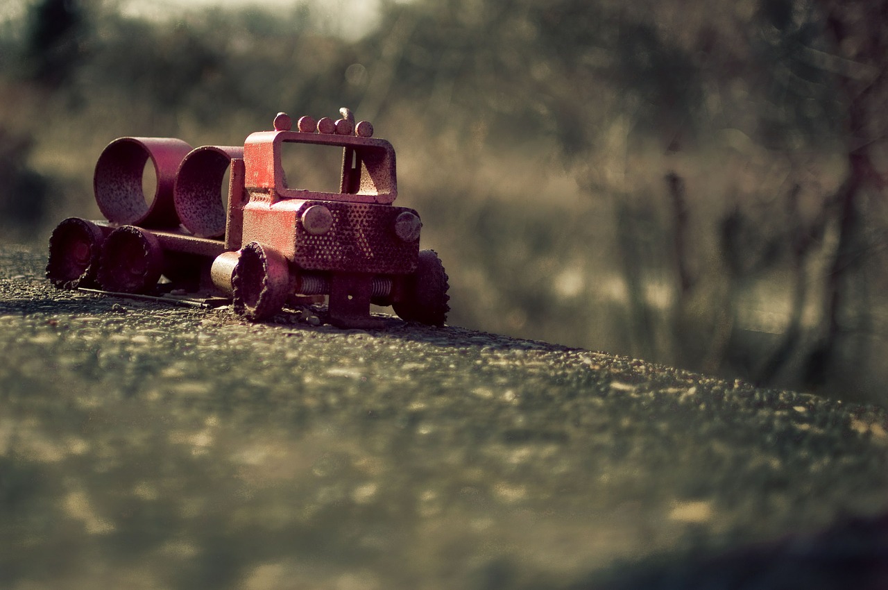 toy toy truck concrete free photo