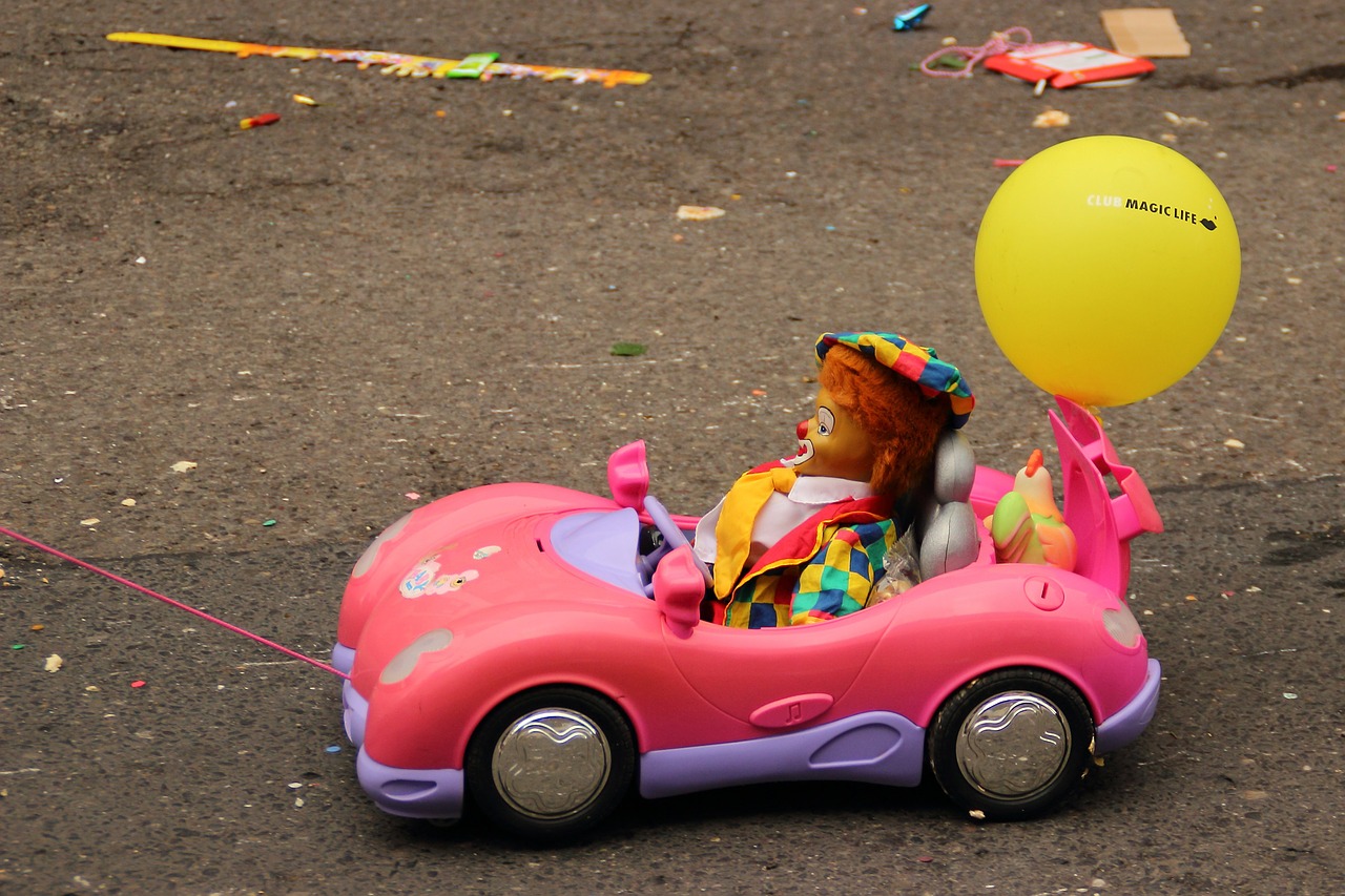 toy car carnival clown free photo