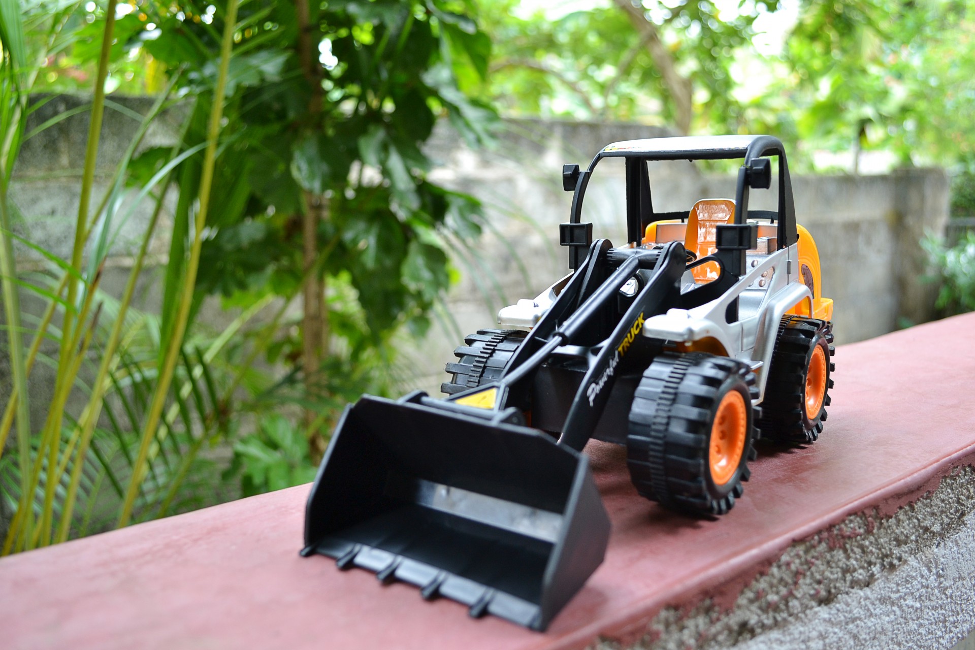 toy plastic backhoe free photo