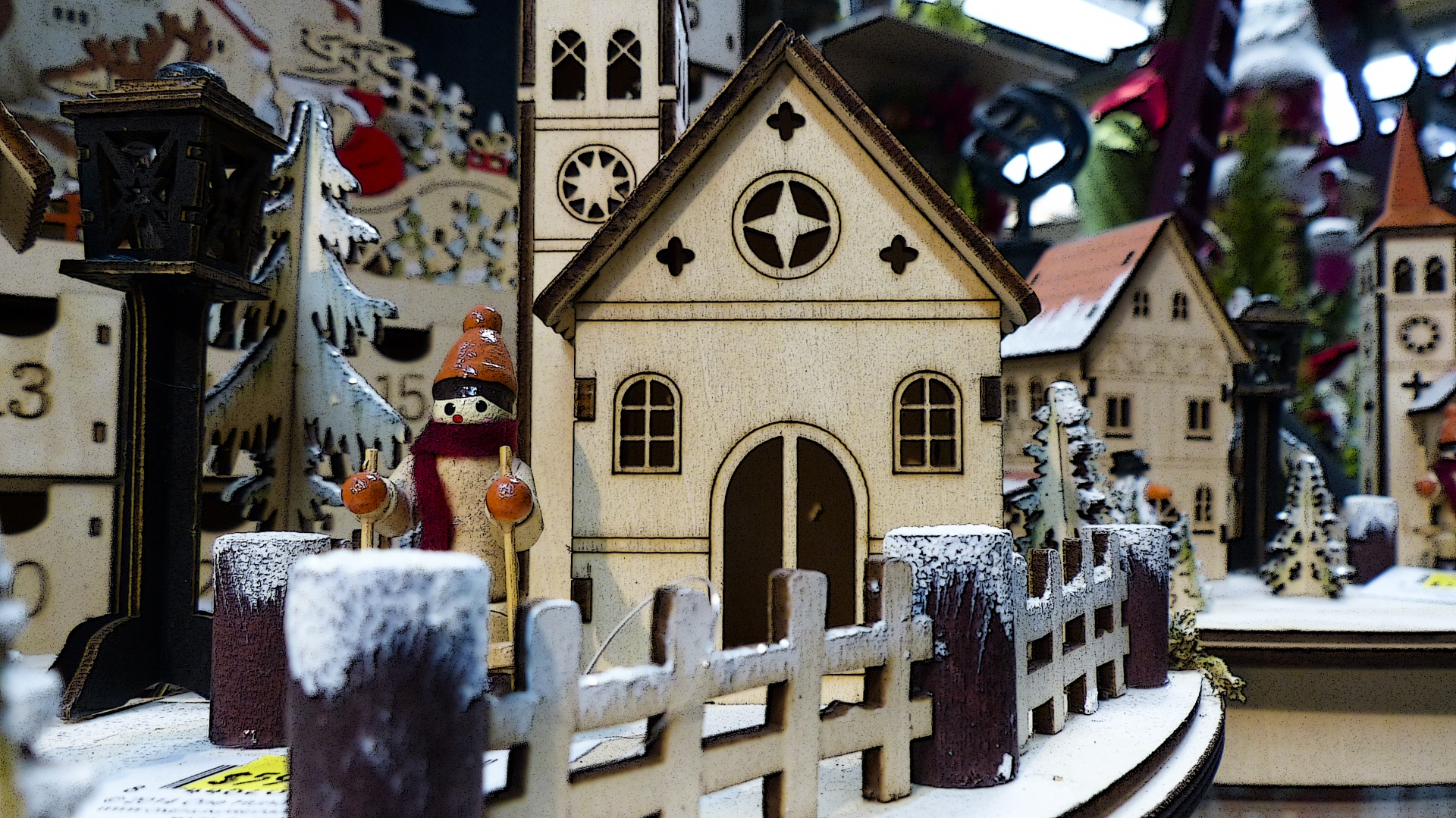 toy village winter free photo