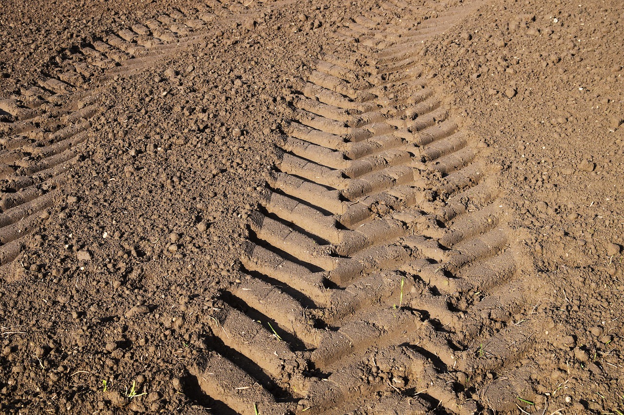 trace tractor track agriculture free photo