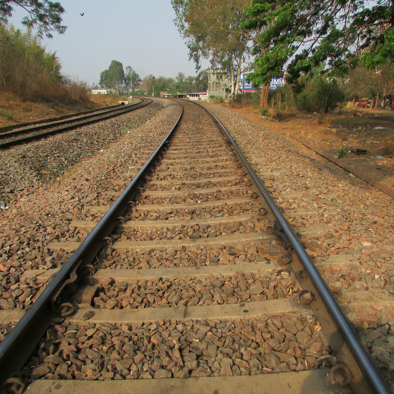 track railway railroad free photo
