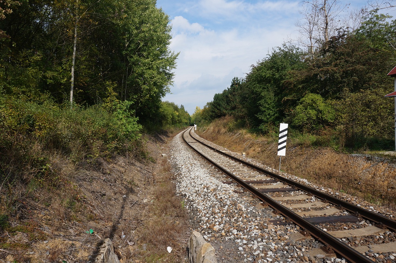 track railway railroad tracks free photo
