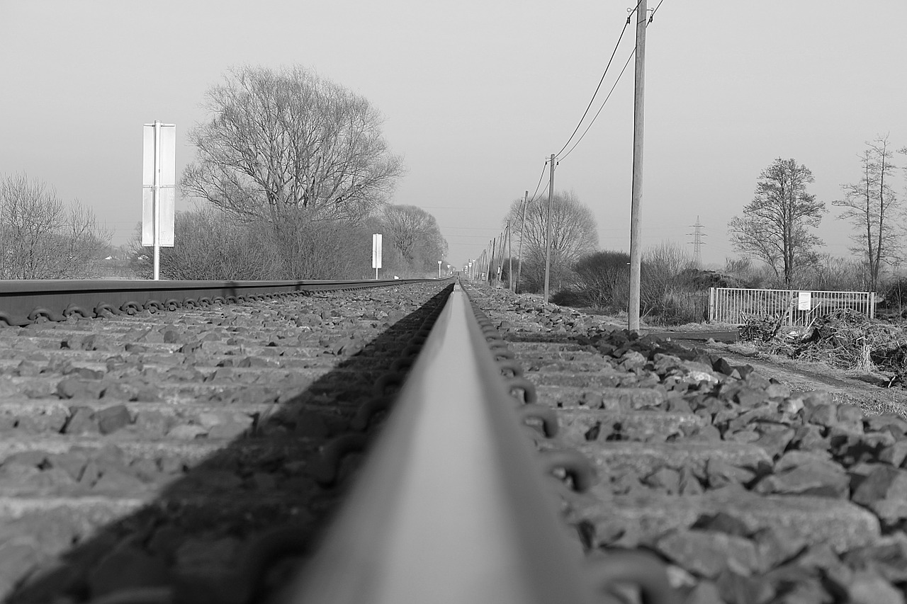 track railway railroad tracks free photo