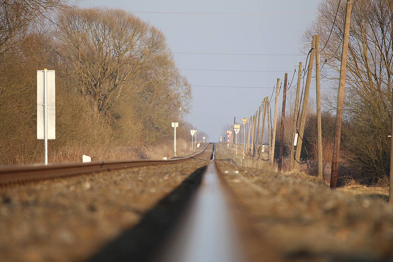 track railway railroad tracks free photo