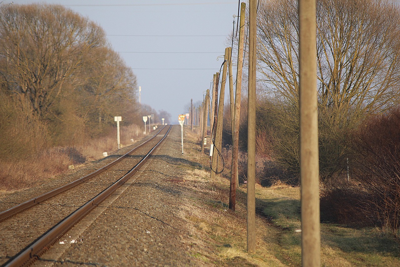 track railway railroad tracks free photo