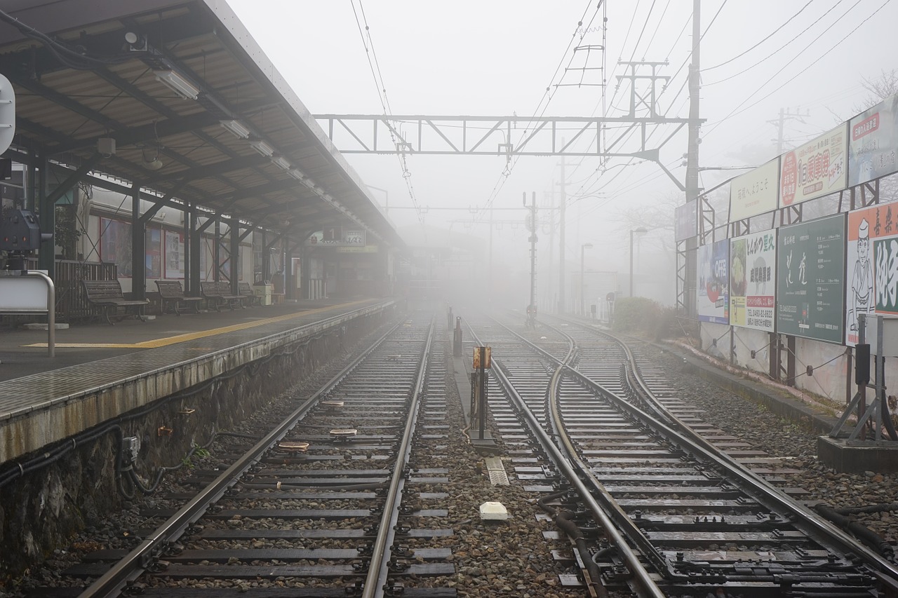 track station fog free photo