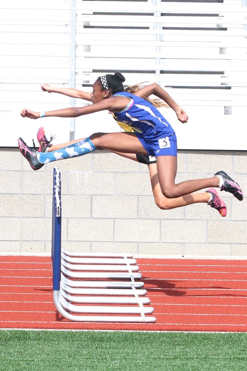 track hurdles competition free photo