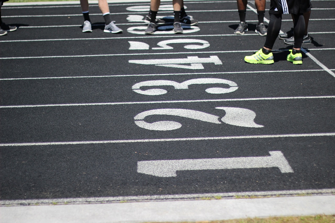 track running shoes free photo