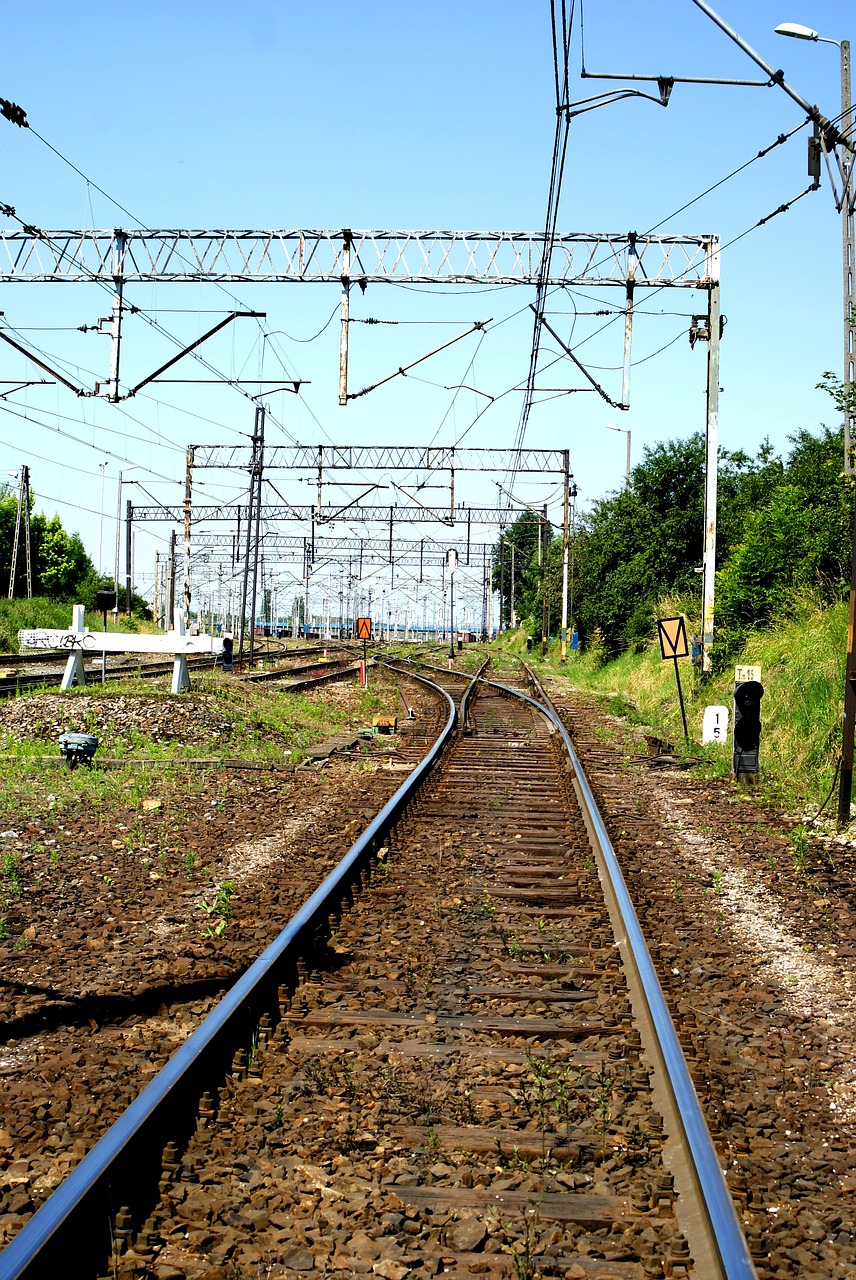 tracks railway train free photo