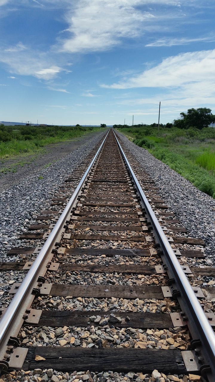 tracks railroad distance free photo