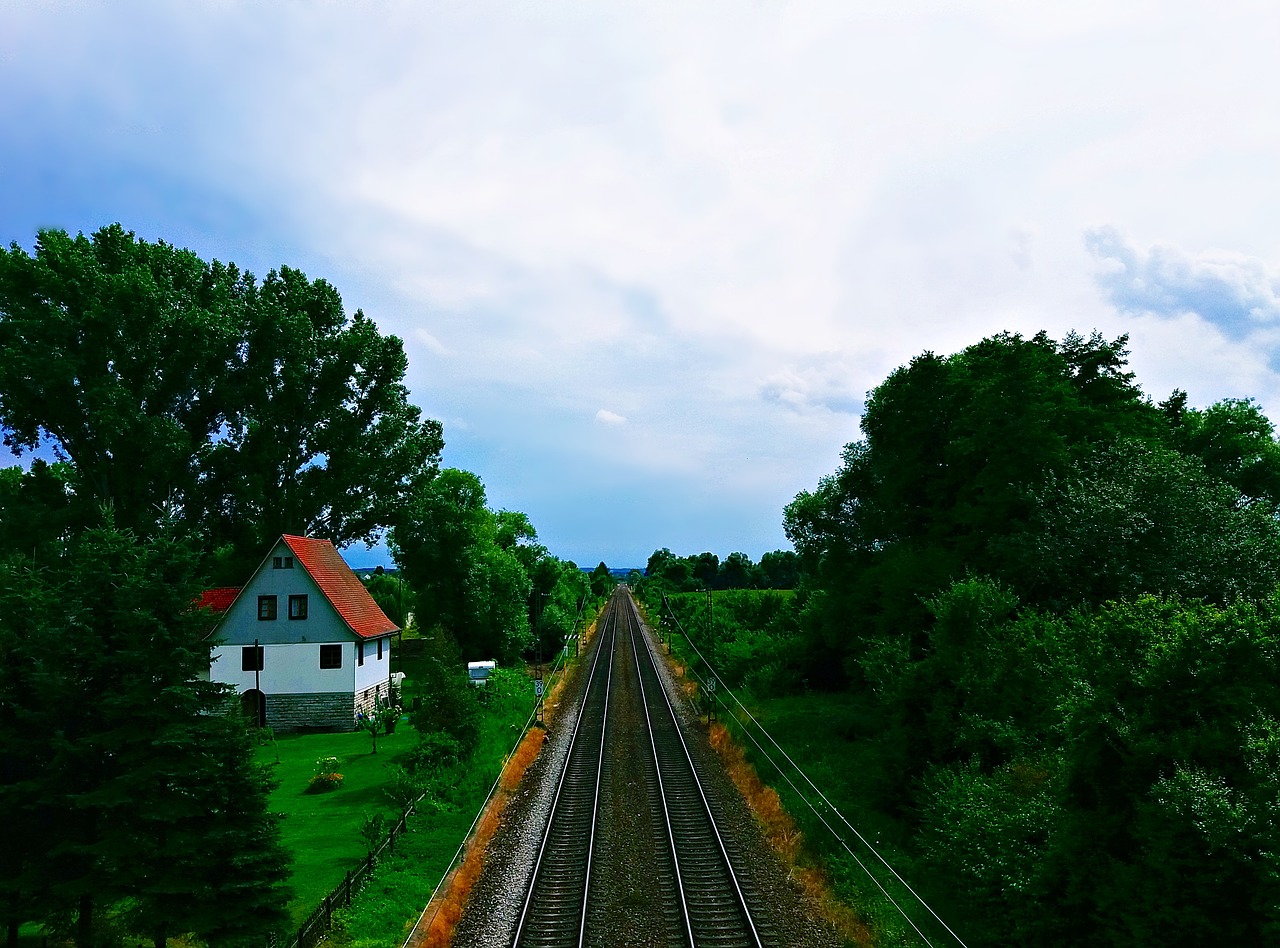 tracks rails landscape free photo