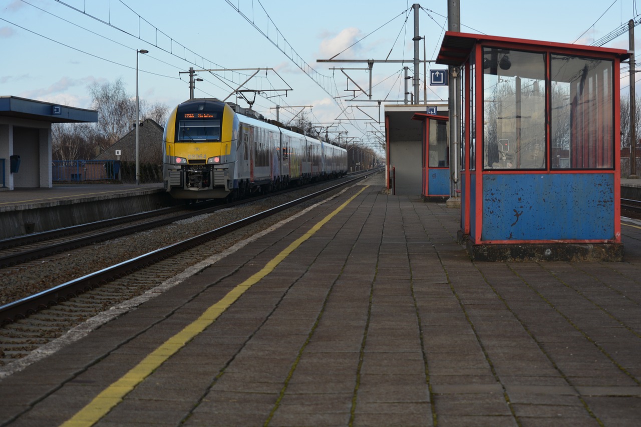 tracks railway train free photo