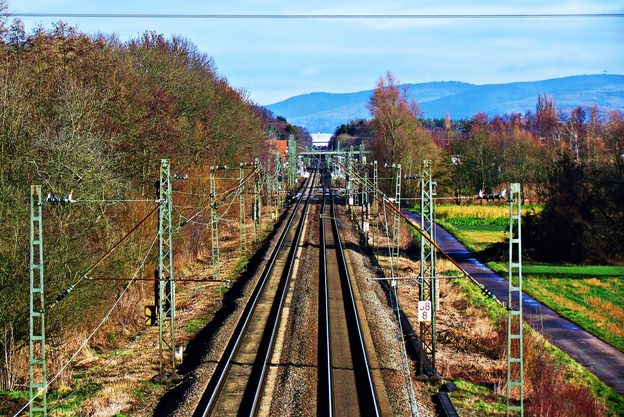 tracks rails landscape free photo