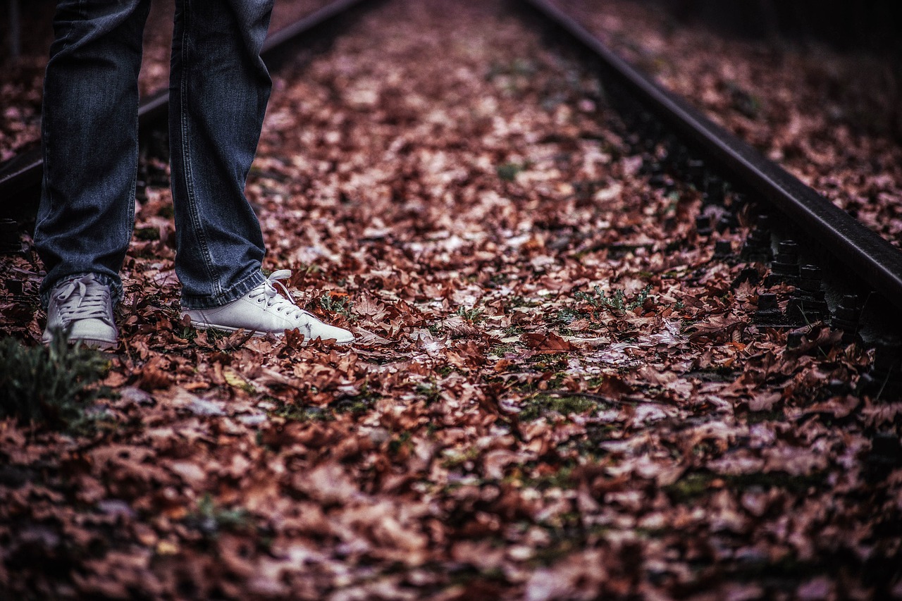 tracks  man  character feet free photo