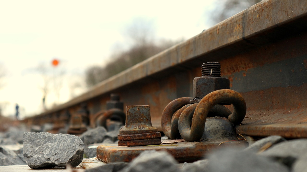 tracks  train  railway free photo