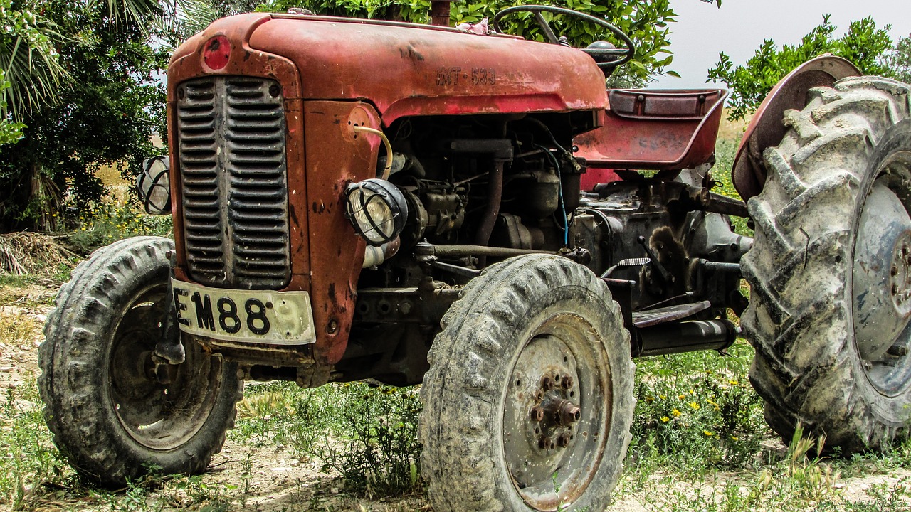 tractor old antique free photo