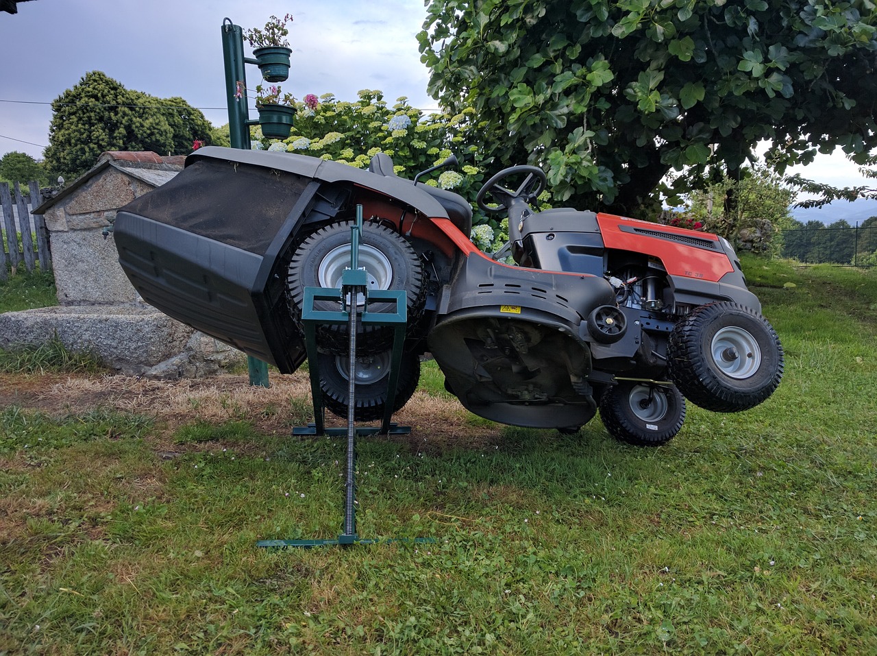 tractor lawn mower elevator free photo