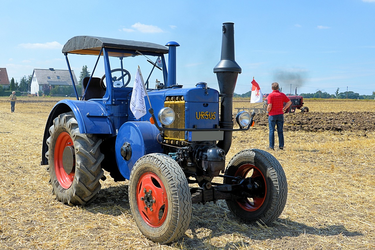 tractor historically agricultural machine free photo