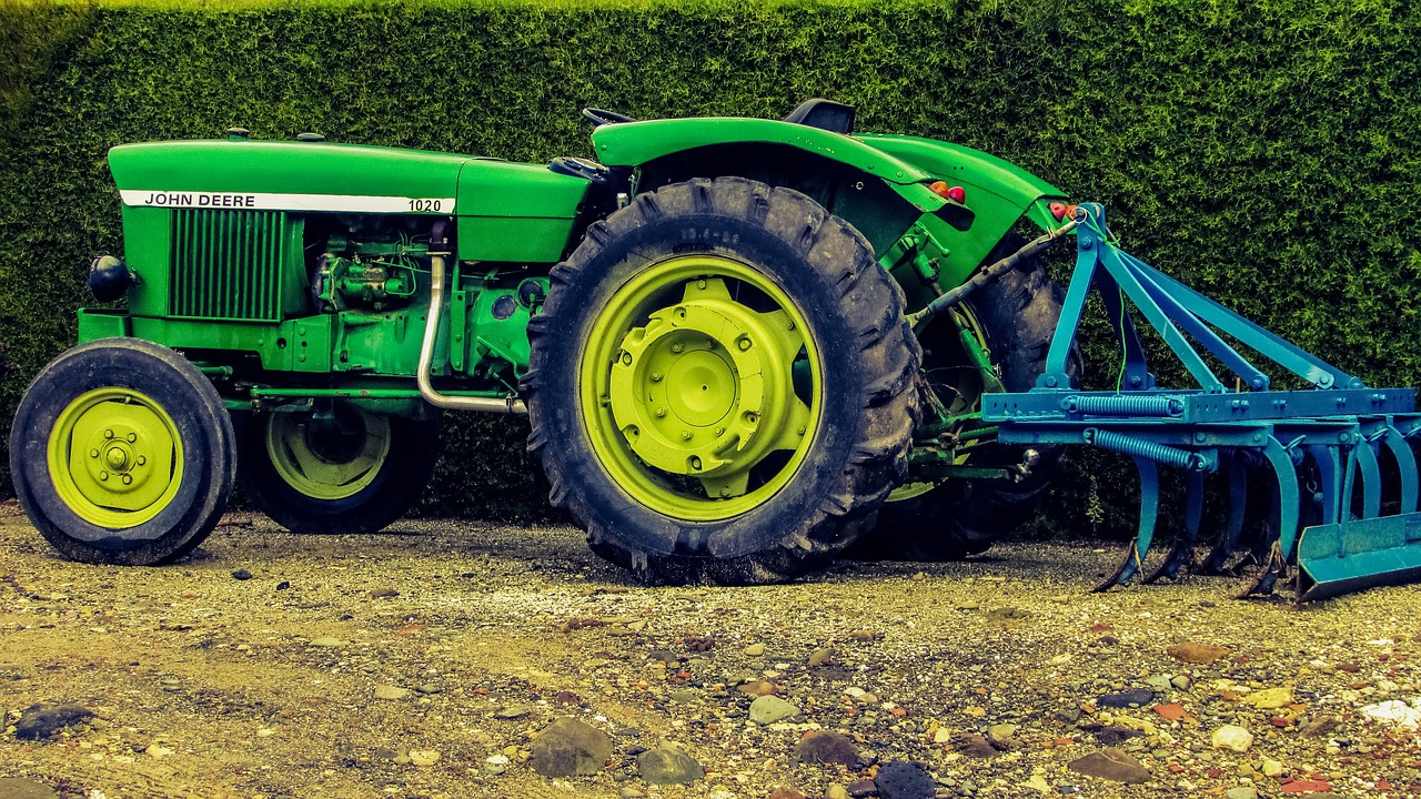 tractor green agriculture free photo