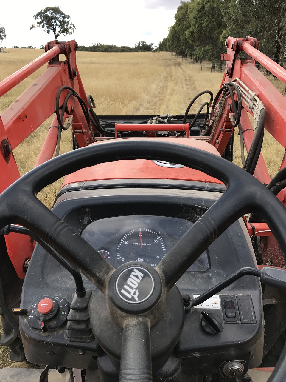 tractor steering wheel farming free photo