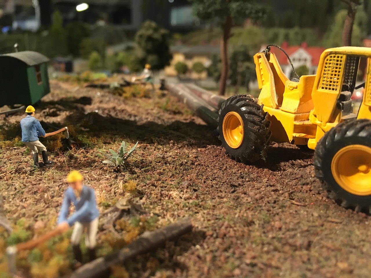 tractor miniature miniatyrvärld free photo
