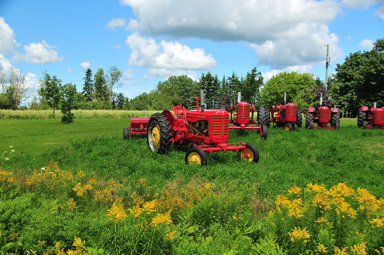 tractor agricultural machinery landscape free photo