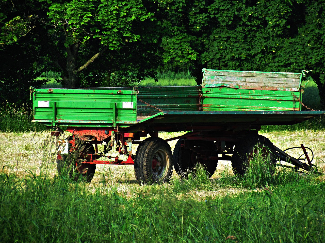 tractor trailer field free photo
